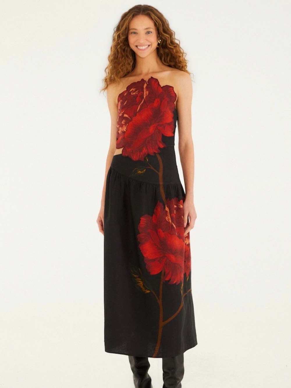 Black Rosalia Artisanal Midi Dress